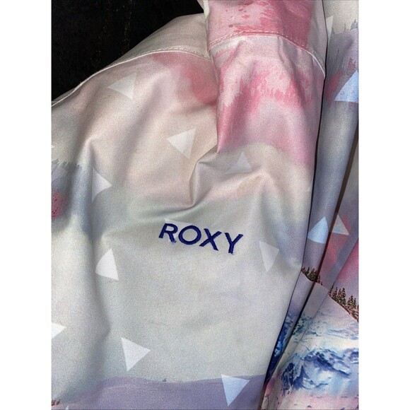 Roxy Girls Ski Jacket Size 16 XXL Color Pink/Blue/Purple/White Print - Picture 11 of 11